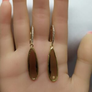 עגילי סמוקי קוורץ