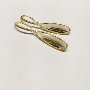 עגילי סמוקי קוורץ