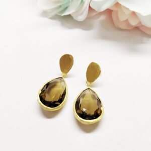 עגילי סמוקי טיפה צמודות