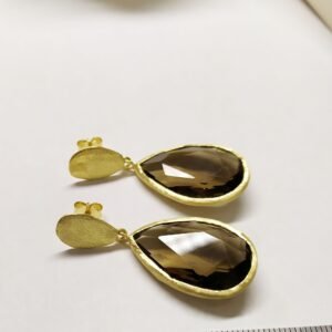 עגילי סמוקי טיפה צמודות