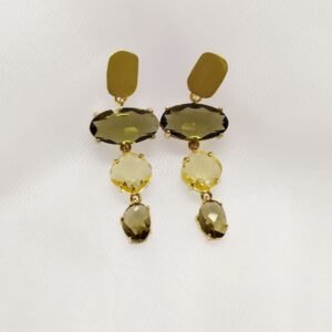 עגיל סמוקי ולימון קוורץ