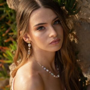 שרשרת אבני חן בגווני פסטל