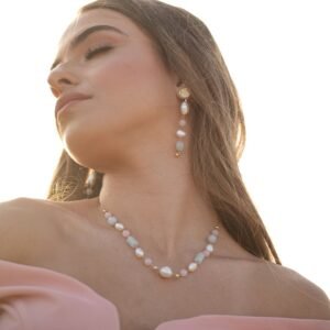 שרשרת אבני חן בגווני פסטל