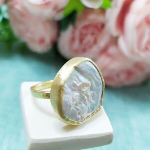 טבעת פנינה טבעית פיראית