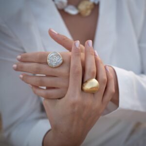 טבעת פנינה טבעית פיראית