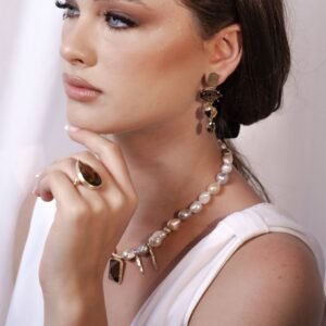 עגיל סמוקי ולימון קוורץ