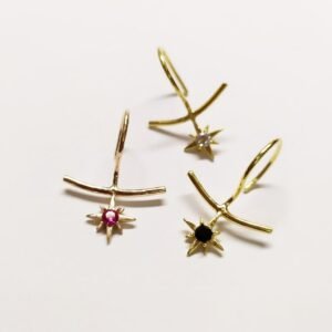 עגיל שפה כוכב משובץ