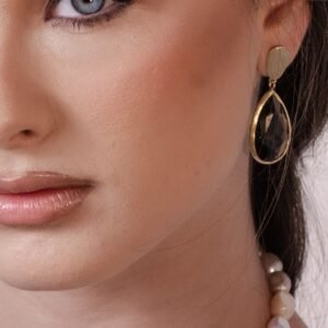 עגילי סמוקי טיפה צמודות