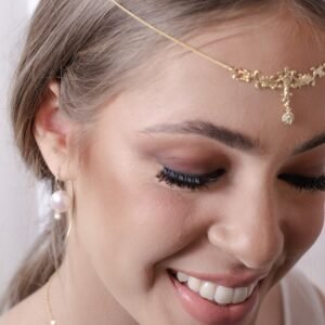 עגילי פנינה בשילוב זירקון