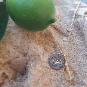תכשיט תדר בהתאמה אישית: תליון ציטרין לשפע וזוגיות