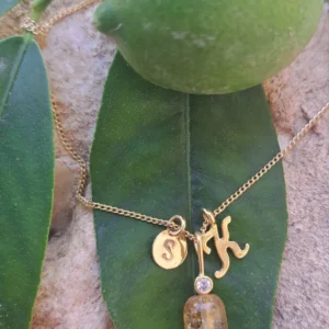 שרשרת ציטרין בהתאמה אישית – שפע כלכלי, הצלחה עסקית ואור זהוב