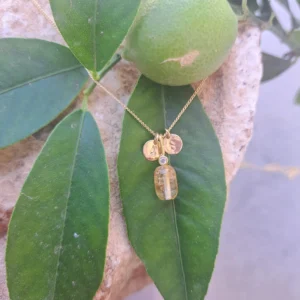 שרשרת ציטרין בהתאמה אישית – שפע כלכלי, הצלחה עסקית ואור זהוב