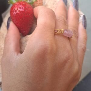 טבעת תות קוורץ ורובי (Strawberry Quartz) – למציאת הייעוד והקצב הפנימי שלך